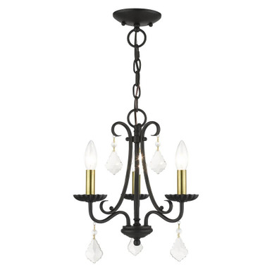 Daphne 3 Light Mini Chandelier 14.88 x 13.88 Inches Wide by Livex  - 40873-04