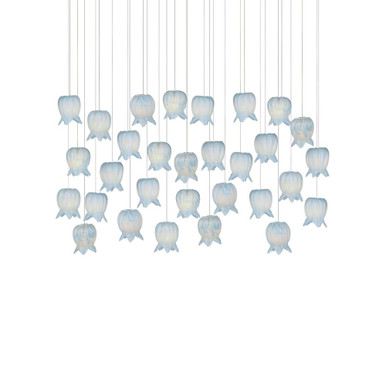 Polpo 30 Light Linear Multi Drop Pendant 54 Inch Wide by Currey Company - 9000-1400