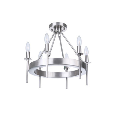 Larrson 6 Light 17.75 Inch Wide Semi Flush Mount by Craftmade - 54356