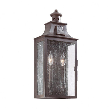 Newton 2 Light Outdoor Wall Mount 19.5 Inch Tall by Troy - B9008-SFB