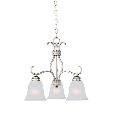 Basix 3 Light Chandelier 19 Inches wide by 18.25 inches high by Maxim - 10122FTSN
