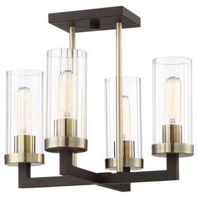Ainsley Court 4 Light 16 Inch Wide Semi Flush Mount by Minka Lavery - 3049-560
