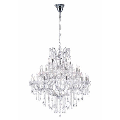 Maria Theresa 33 Light Oversized Chandelier by CWI - 8318P42C-33 (Clear)