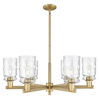 Candor 6 Light Stem Hung Chandelier 12 Inch X 34.5 Inch by Innovations - 716-6CR-BB-G352