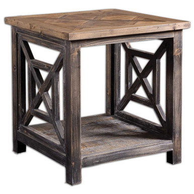 Spiro 21.63 Inch End Table 19.75 Inch Wide by 19.75 Inch Deep by Uttermost - 24263