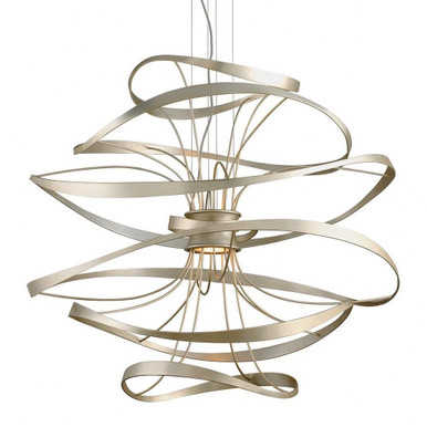 Calligraphy 2 Light Oversized LED Chandelier by Corbett - 213-44-SL/SS
