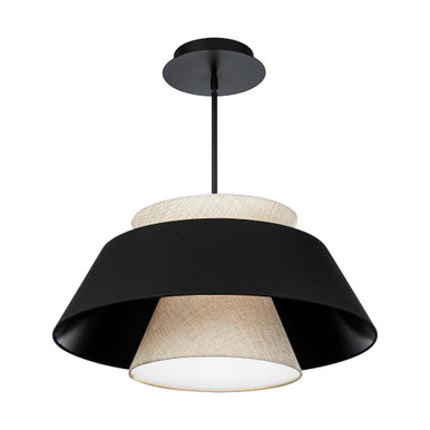 Rockabilly 25W 1 LED Light Large Pendant by Dweled - pd-75126-bk