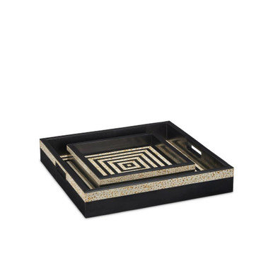 Taurus 3 Inch Tray (Set of 2) by Currey Company - 1200-0637