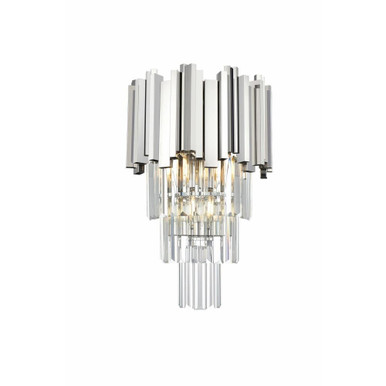Willow 3 Light Wall Sconce 18 Inch Tall and 12 Inch Wide by Elegant - 3400W12