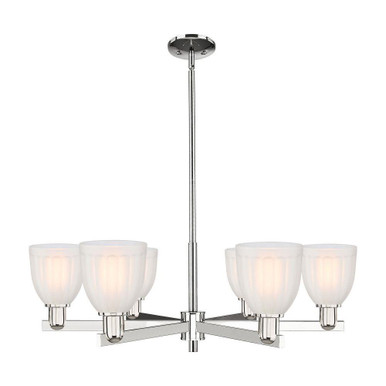 Brookfield 6 Light Stem Hung Chandelier 11 Inch X 36 Inch by Innovations - 716-6CR-G441