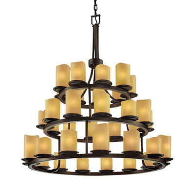 Candlearia Dakota 36 Light 3 Tier Chandelier by JD CNDL-8712-14-AMBR - CNDL-8712-14-AMBR