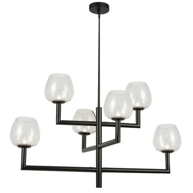 Nora 6 Light Oversized 2 Tier Chandelier by Dainolite - NOR-326C