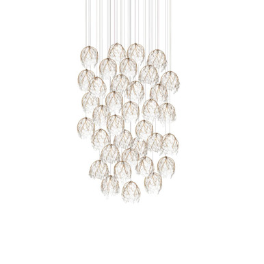 Banyan 36 Light Round Multi Drop Pendant 33 Inch Wide by Currey Company - 9000-1393