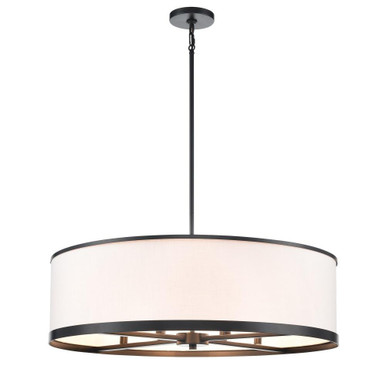 High Street 8 Light Pendant 9.23 Inch Tall and 30 Inch Wide by Artcraft - AC12165BK