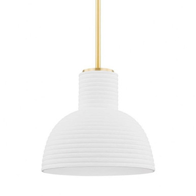 Paloma 1 Light Medium Medium Pendant by Mitzi - H721701-AGB/CWW