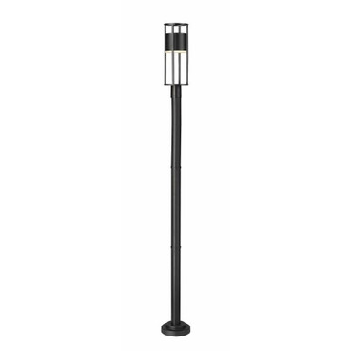 Luca 8W 1 LED Outdoor Post Mount Light 95.5 x 9 In by Z-Lite - 517PHM-567P-BK-LED