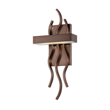 Wave One Light Wall Sconce by Nuvo - 62/124