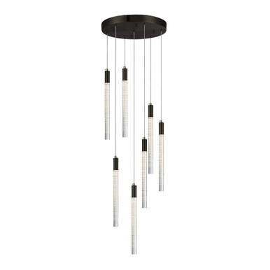 Celine 35W 7 LED Chandelier 16.75 Inch Tall and 15.75 Inch Wide by Artcraft - AC12147BK