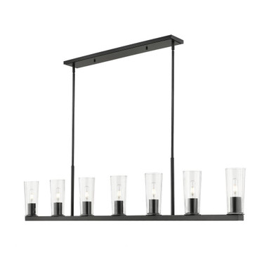 Titus 7 Light Linear Chandelier 12 Inches Tall and 5 Inches Wide by Z-Lite - 826-7L