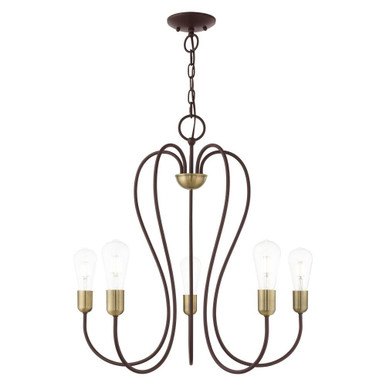 Lucerne 5 Light Medium Chandelier by Livex - 41365