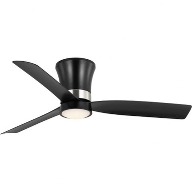 Brant 3 Blade Flush Mount Ceiling Fan with Light Kit 52 Inch W by Progress - P250121