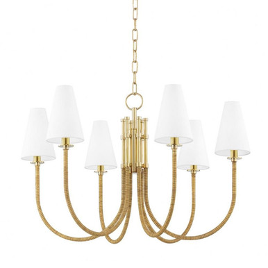 Ripley 6 Light Large Chandelier by Hudson Valley - 8732-AGB