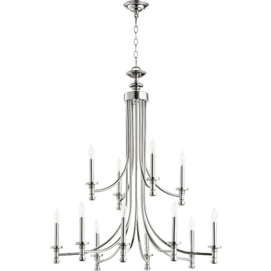 Rossington 12 Light Large Chandelier by Quorum - 6022-12