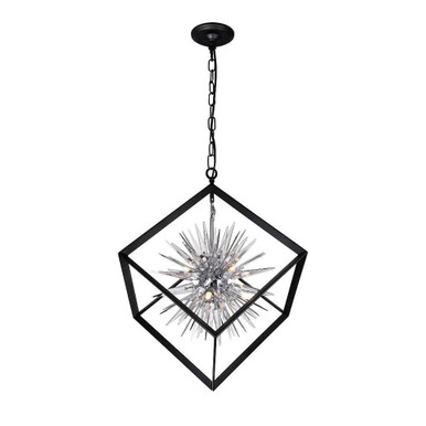 Starburst 6 Light Medium Chandelier by CWI - 1178P22-6-601