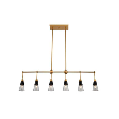 Ponti 6 Light Mini Island Chandelier by Kalco - 513161BNB