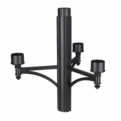 Accessory 4 Light Outdoor Post with Hardware 25.75 x 22.75 Inches by Z-Lite - 501-4BK