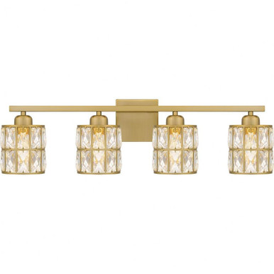 Gibson 4 Light Vanity Light 29.5 Inch Tall by Quoizel - GIB8630AB