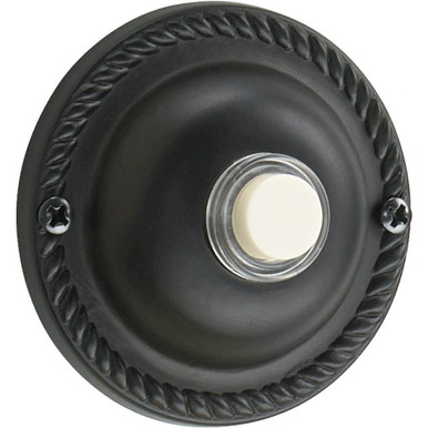 Traditional Round Door Chime Button 2.5 Inches Wide by Quorum 7-305-95 - 7-305-95