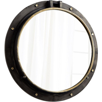 Barrel Round Mirror 29.5 Inch Wide by 3.75 Inch Deep by Cyan - 08456
