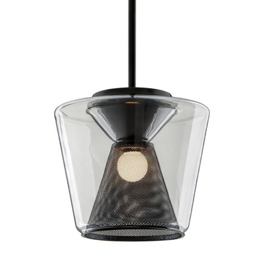 Berlin 14W 1 LED Medium Pendant by Troy - F5851-SBK
