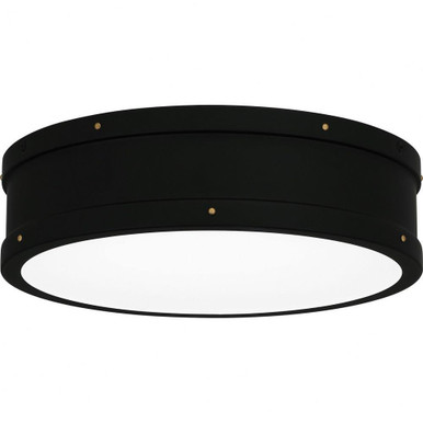 25W LED 12.75 Inch Wide Flush Mount by Quoizel - QF5224MBK