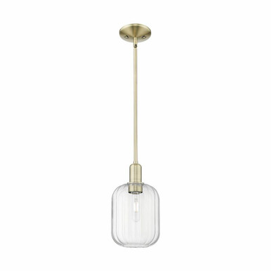 Preston 1 Light Stem Hung Mini Pendant 12.38 Inch Tall by Innovations - 716-1S-AB-G460-7CL