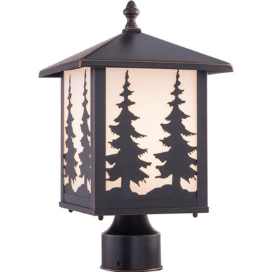 Yosemite 1 Light Outdoor Post 14 x 8 Inches by Vaxcel - OP33485BBZ