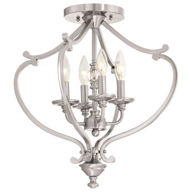 Savannah Row 4 Light 18 Inch Wide Semi Flush Mount by Minka Lavery - 3332-84