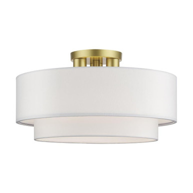 Manorwood 3 Light 18 Inch Wide Semi Flush Mount by Livex - 50306