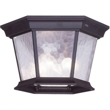 Hamilton 3 Light 11 Inch Wide Aluminum Outdoor Flush Mount by Livex - 7510-04