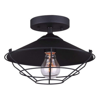 Briggs 1 Light 10.63 Inch Wide Flush Mount by Canarm Inc - IOL583BK