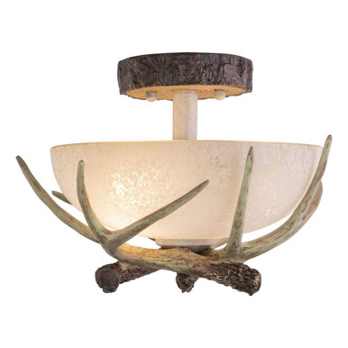 Lodge 2 Light 8.5 Inch Wide Semi Flush Mount by Vaxcel - CF33012NS