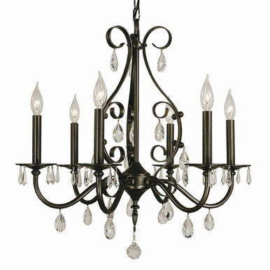 Liebestraum 6 Light Dining Chandelier 24.5 x 24 Inches by Framburg - 2986 MB