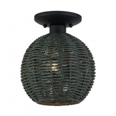 Deluna 1 Light Small Semi Flush Mount 9 Inch Tall and 8 Inch Wide by Livex - 60156-04