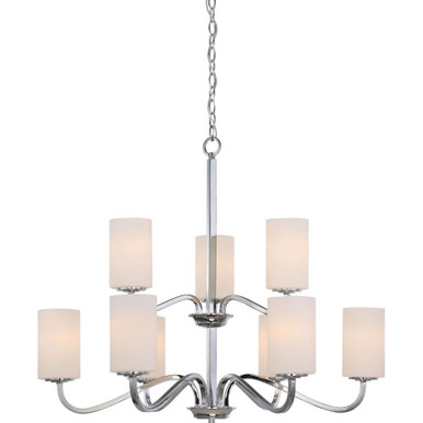 Willow 9 Light Large 2 Tier Chandelier by Nuvo - 60-509W