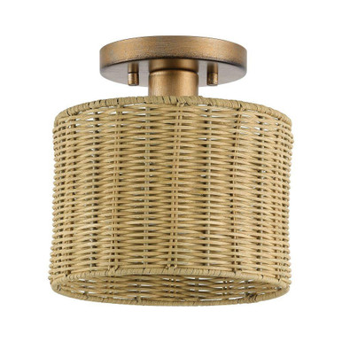 Weavington 1 Light Small Semi Flush Mount 8.75 X 8.5 Inch Wide by Livex - 60045
