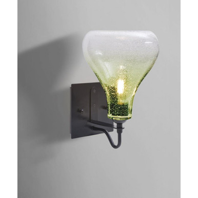 Melo 1 Light Wall Sconce by Besa - 1WG-MELO-BK