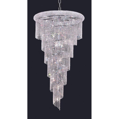 Spiral 22 Light Large Chandelier by Elegant - V1801R30