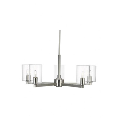 Fullton 5 Light Chandelier 10.38 X 27.13 Inch Wide by Visual Comfort Studio - 3164205C