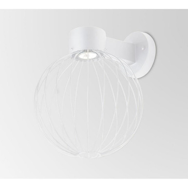 Sultana 1 LED Light Outdoor Wall Lantern 14.1 Inch Tall by Besa - SULTANA-G-WALL-LED-WH